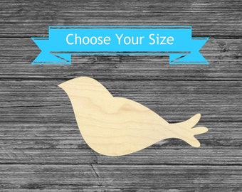 Bird Wood Cutout - Laser Cut Bird Shape - Multiple Sizes Wood Blanks