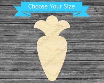 Carrot Wood Cutout - Laser Cut Easter Farm Shape - Multiple Sizes Wood Craft Blanks