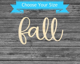 Fall Unfinished Wood Cutout - Laser Cut Words - Wreath Making Supplies - Home Decor Sign  Multiple Sizes