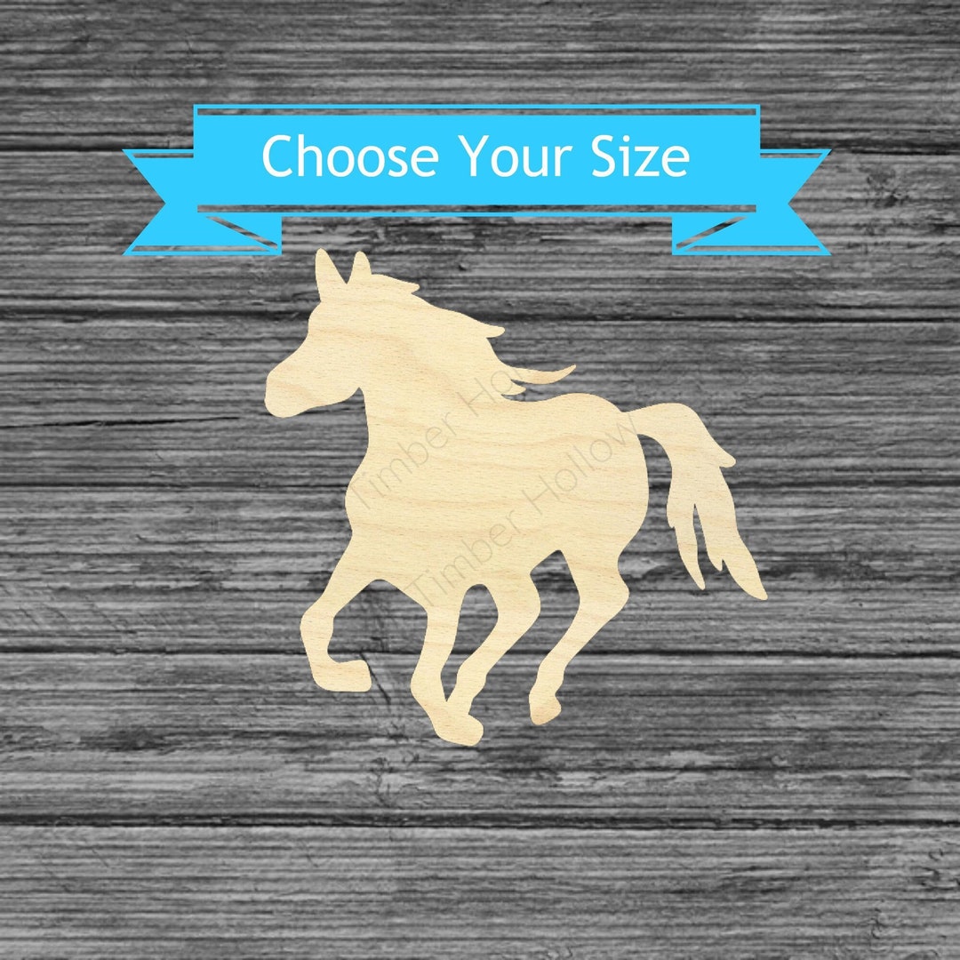 Horse Wood Cutout Laser Cut Farm Shape Multiple Sizes Wood Etsy