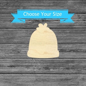 Winter Beanie Hat Unfinished Wood Cutout - Laser Cut Craft - Multiple Sizes Blanks Winter Hat