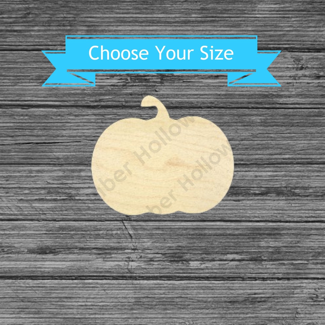 Pumpkin Unfinished Wood Cutout - Laser Cut Fall Decor - Halloween Shape ...