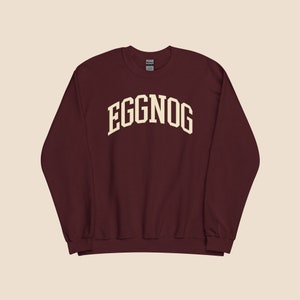 Eggnog sudadera de Navidad regalo para Navidad, foodie, regalo de cocina, bebedor, suéter de Navidad feo, camisa unisex