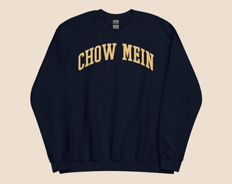 Chow Mein Unisex Sweatshirt – Cute Oversized Crewneck for Noodle Lovers, Asian Food Fans, and Takeout Enthusiasts
