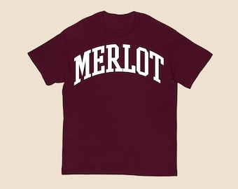 Merlot Unisex T-Shirt for Wine Lovers, Sommeliers & Enthusiasts, Wine gift for wine tastings and alcohol lover.