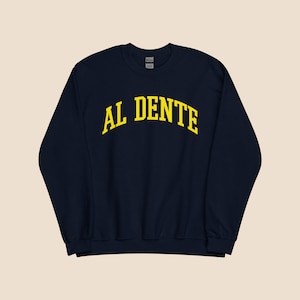 Sudadera Al Dente: un regalo moderno y lindo para los amantes de la pasta, perfecto para ella y los entusiastas de la comida italiana. Eleva tu estilo gastronómico.