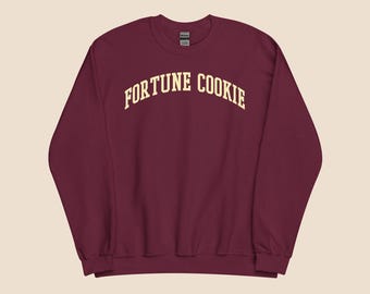 Fortune Cookie Unisex Sweatshirt – Cute Asian Food Crewneck for Foodies, Takeout Lovers & Lucky Snack Fans