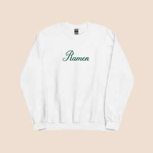 Ramen Sweatshirt | Embroidered crewneck gift for Japanese Ramen lover, Foodie Noodle Lover, Foodie, Trending Now Japan Shirt, Tokyo Shirt,!