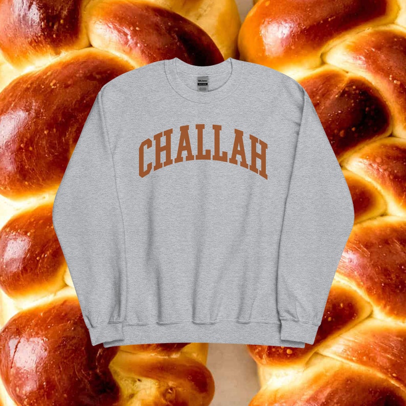 Challah Bread Sweatshirt Perfect Jewish Gift for Foodies, Shabbat Celebrations, Hanukkah, Kosher-Friendly, Trending Women's Gift, Israel. image 2