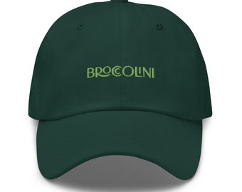 Broccolini Dad Hat For Food Lovers, Gift for Vegetarian, Chefs, Foodies, Broccoli lover, Foodie, Gift for Vegan, Vegetable hat, Trending Now