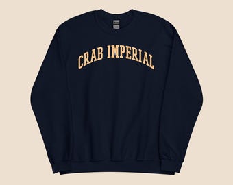 Crab Imperial Sweatshirt – Maryland Seafood Lover Gift, Unisex Crewneck, Coastal Comfort Food Pullover