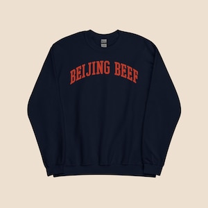 Beijing Beef Unisex Sweatshirt – Cute Asian Food Crewneck for Chinese Takeout Lovers & Panda Express Fans