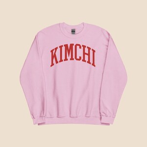 Kimchi Sweatshirt Cute Oversized Sweatshirt Unisex, A Perfect Korean Food Lovers Gift, Korea Enthusiasts, and Asian Food Fans. image 3