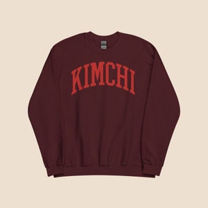 Kimchi Sweatshirt Cute Oversized Sweatshirt Unisex, A Perfect Korean Food Lovers Gift, Korea Enthusiasts, and Asian Food Fans. image 1