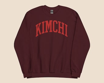 Kimchi Sweatshirt - Cute Oversized Sweatshirt Unisex, A Perfect Korean Food Lovers Gift, Korea Enthusiasts, and Asian Food Fans.