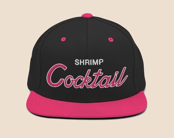 Shrimp Cocktail Hat - The Perfect Gift for Holiday Parties, Food Lovers, Chefs, and Foodies. A stylish hat for anyone who loves seafood.