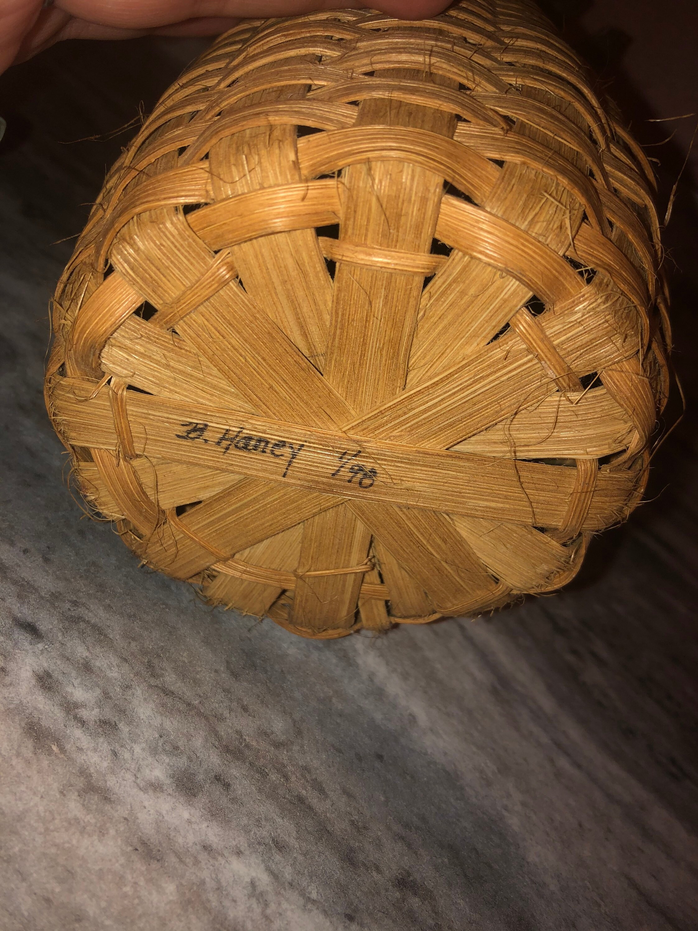 Vintage Hand Woven Pineapple Basket Etsy