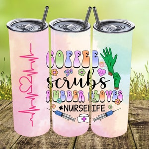 20 OZ Skinny Sublimation Nurse Tumbler Wrap |National Nurse Day|Gift for Nurse|Instant Download| 20oz skinny tumbler