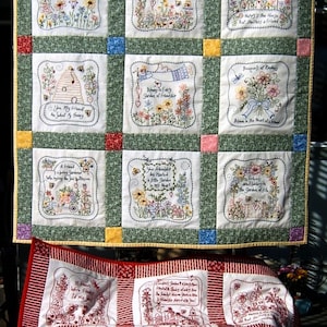 Friendship&#39;s Garden Quilt - Machine Embroidery Pattern Download