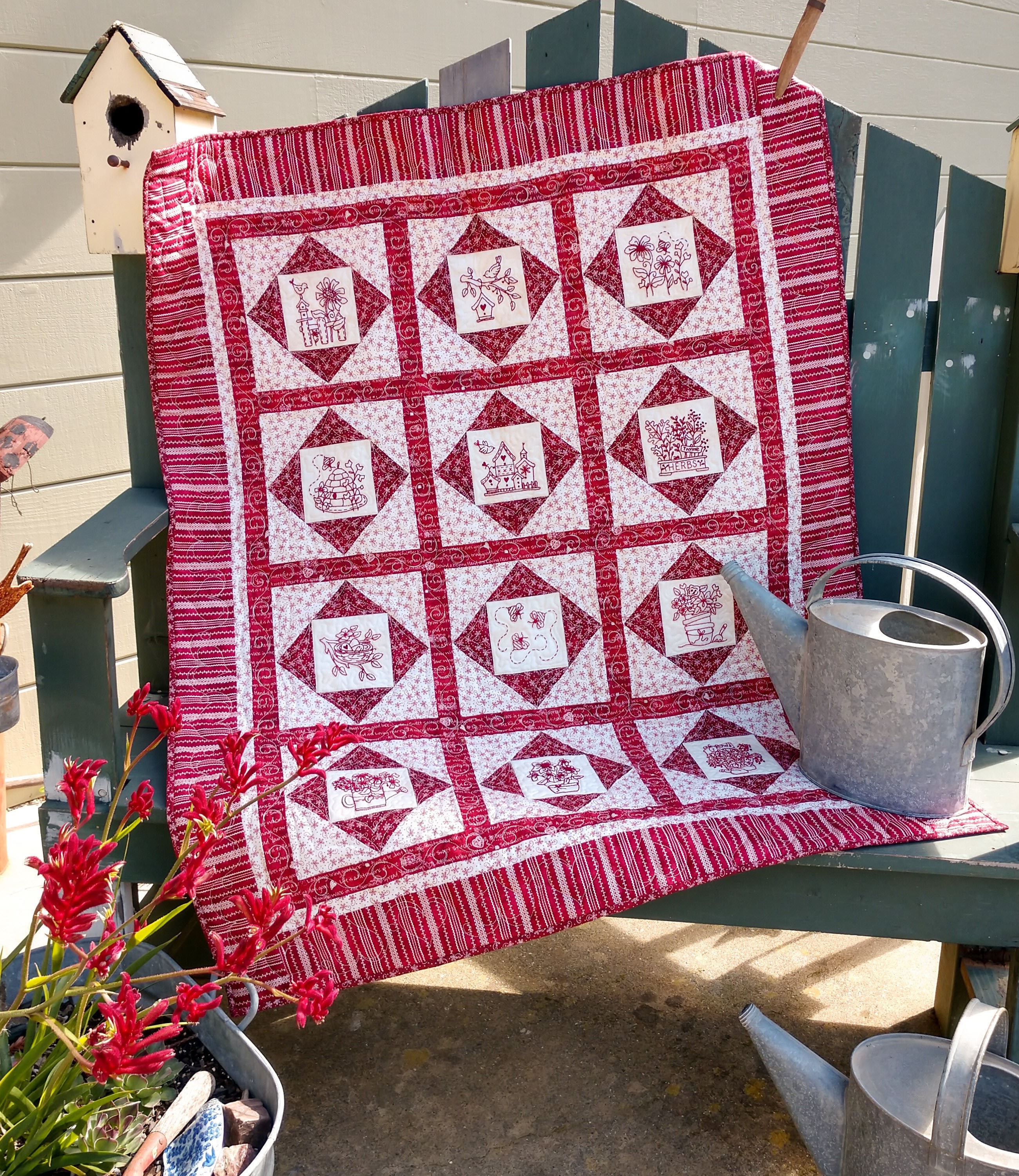 Country Garden Quilt - Hand Embroidery Pattern Download - Etsy