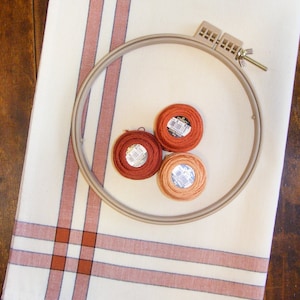 Dunroven House Terra Cotta Stripe Tea Towel