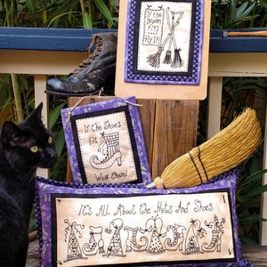 Hats and Shoes and Brooms - Machine Embroidery Pattern