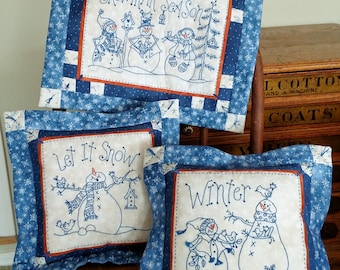 Snowman Season - Machine Embroidery Pattern - Download
