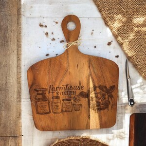 Cutting board, farmhouse cutting board, cow cutting board, kitchen conversions board