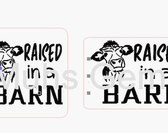 Raised in a barn hat patch svg, hat patch svg, farm hat patch
