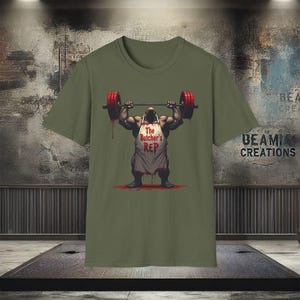 The Butcher&#39;s Rep Gym T-Shirt - Hardcore Workout Shirt | Unisex Powerlifting Tee | Fitness Apparel for Weightlifters | Intense Gym Gift