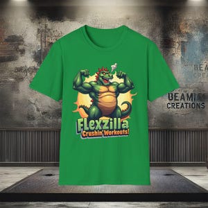 Flexzilla Gym T-Shirt - Lustiges Monster Fitness Shirt | Unisex Powerfalt T-Shirt | Einzigartiges Geschenk für Gym Lovers & Bodybuilder