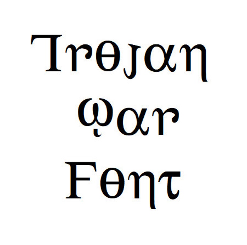 Trojan War Font Package Cross Stitch Pattern PDF