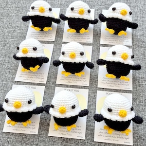 Aquila tascabile all'uncinetto – Aquila calva fatta a mano – Regalo di conforto – Regalo per la tua mancanza – Regalo di incoraggiamento per amici o familiari
