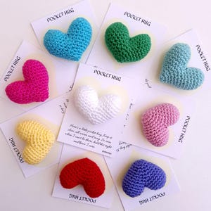 Pocket knijpknuffel, pocket knuffel hart, terug naar school cadeau, cadeau bruidsmeisje, cadeau gehaakte knuffel, cadeau Missing You, cadeau schoolrapport.