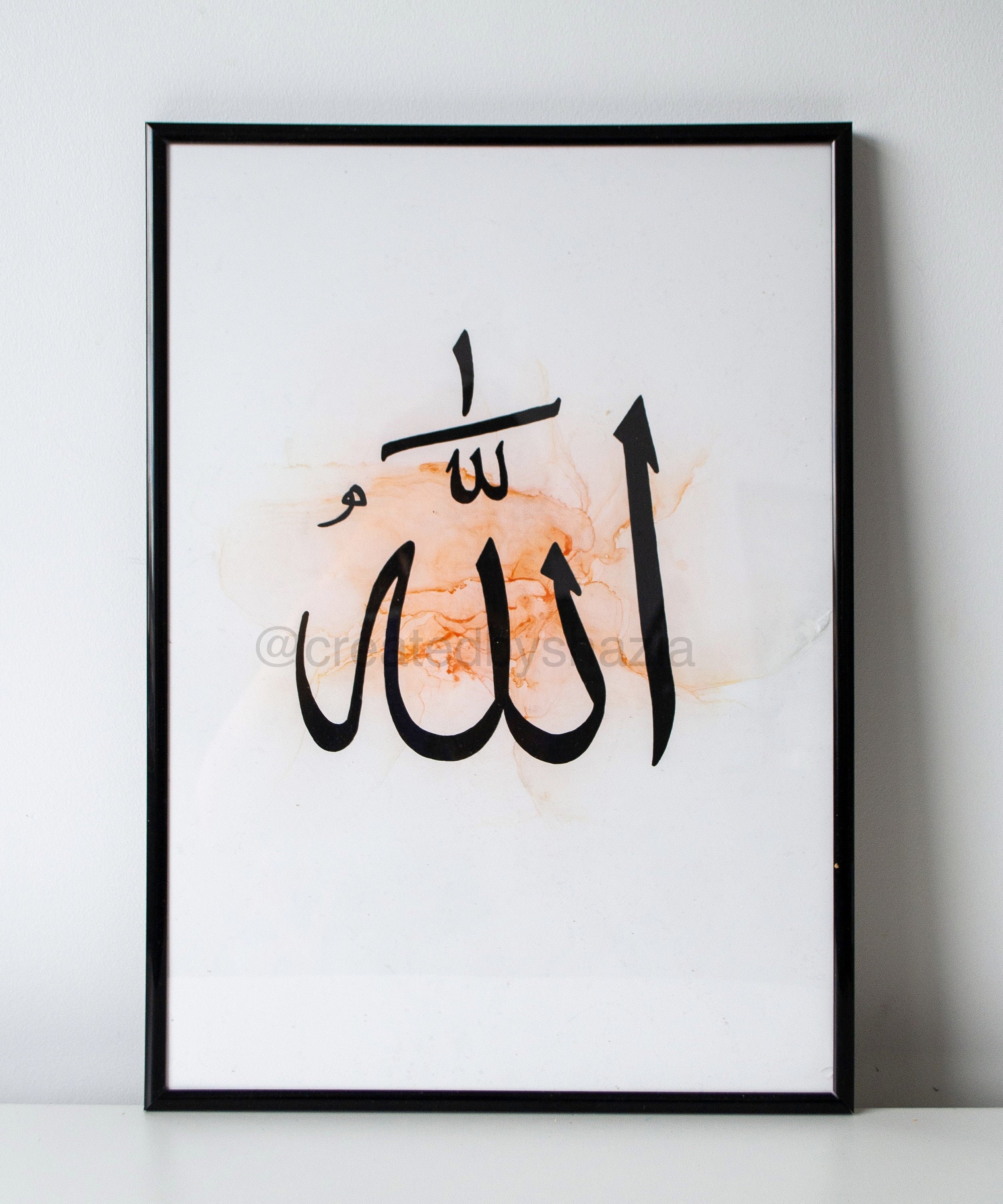 Handpainted A3 Allah Frame Etsy