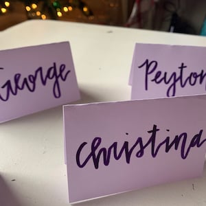 Bruiloft plaatskaarten, bruiloft Naamplaten, aangepaste kalligrafie plaatskaarten