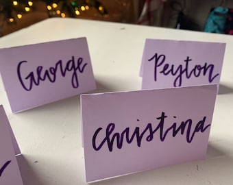 Bruiloft plaatskaarten, bruiloft Naamplaten, aangepaste kalligrafie plaatskaarten