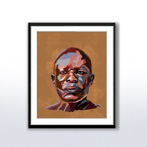 Printable Abstract Portrait Art | Abstract Man&#39;s Face Art | Printable Wall Art | Instant Download | Digital Print