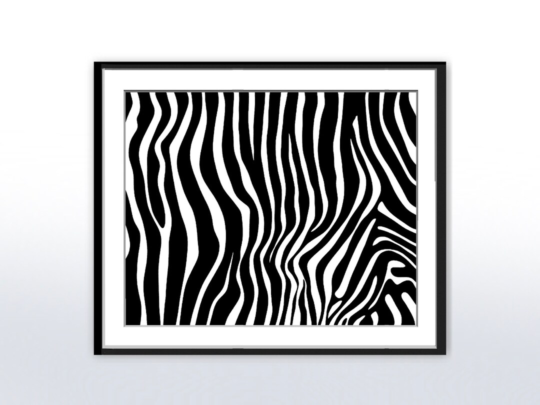 Printable Zebra Pattern Wall Art Zebra Wall Art Zebra Etsy