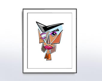 Cubio | Cubism Portrait | Cubism | Abstract Portrait | Cubism Wall Art | Downloadable Cubism Art