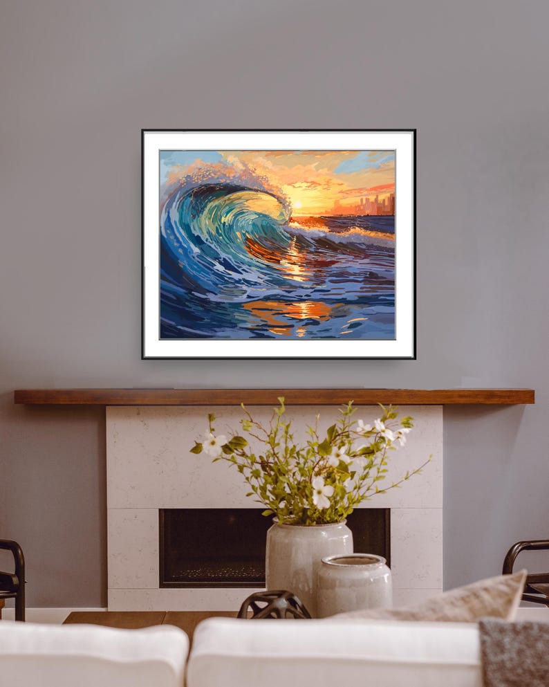 The Curl | Dramatic Wave | Beach Art | Surf Wall Art - Etsy