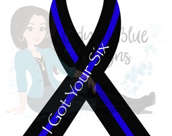 BUNDLE / Descarga Digital / PNG Imagen Imprimible / Diseño de Sublimación Descargar / Policía / Línea Azul Delgada / Cinta