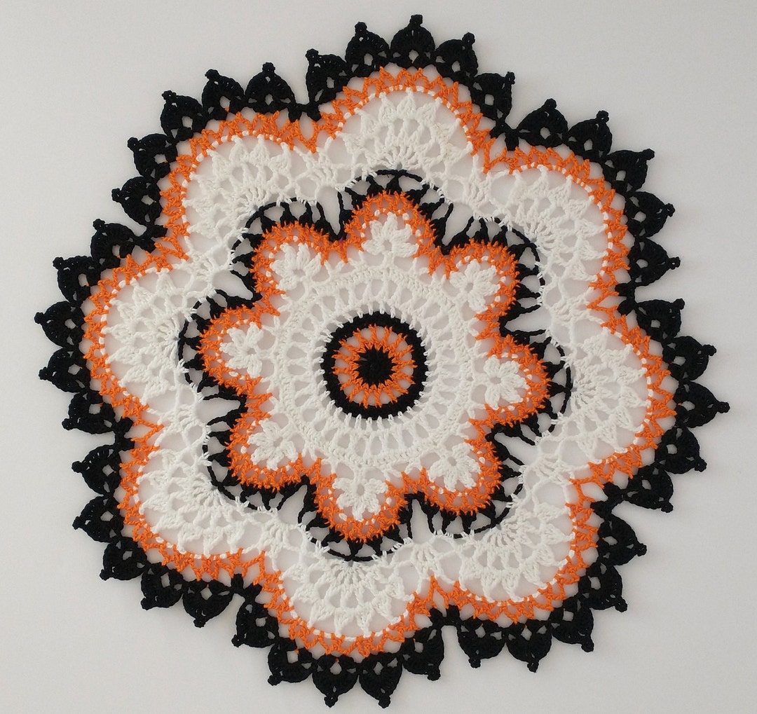 Halloween Doily, Handmade Crochet Doily, Halloween Decor, Table Topper