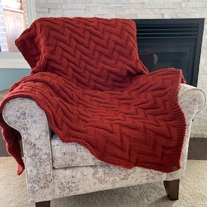 Redwood Sequoia Basketweave Blanket, Large sized blanket,  Hand Knitted Blanket