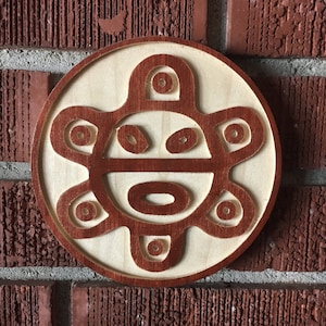 Sol Taino wooden plaque