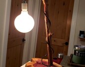 Rustic table lamp, wood lamp, table lamps, driftwood lamp, farmhouse decor, wood decor, wooden lamp, tall table lamp