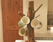 Rustic Mug Holder, Coffee Mug Holder, Wood Mug Holder, Mug Holder Stand, Rustic Mug Tree, Mug Holder, Rustic Mug Rack, Mug Rustic Stand