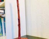 Hand-Carved Red Cedar Paper Towel Holder: Rustic Kitchen Decor