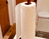Red Cedar Rustic Paper Towel Holder, Hand-Carved Wood Towel Holder, Towel Holder Standing, Paper Towel Stand, Wooden Paper Towel Holder