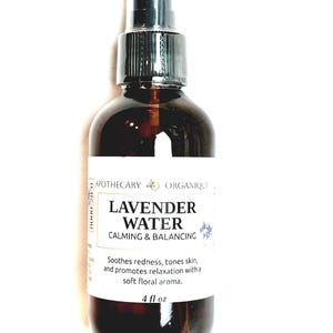 Organic Lavender Water Hydrosol | Natural Facial Toner & Aromatherapy Skincare Mist